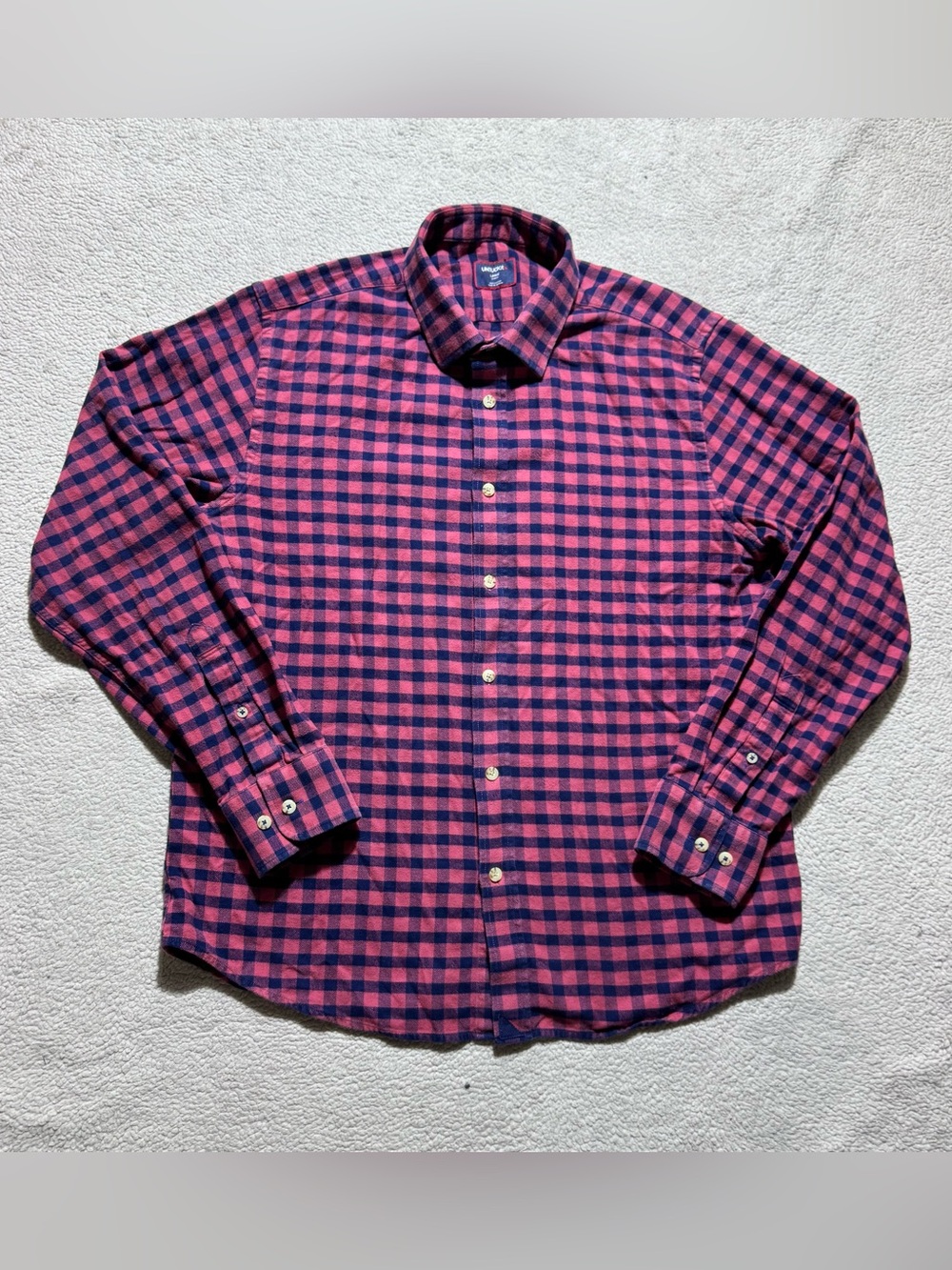 UnTuckIt Shirt Mens Large Slim Fit Plaid Button-Up Long Sleeve Collared Bricco